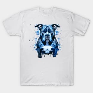 Alapaha Blue Blood Bulldog Watercolor Artwork T-Shirt